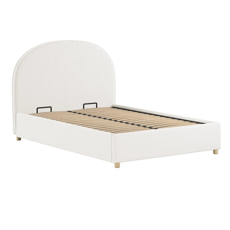 Lit coffre 140x200 sommier inclus Vipack Moon Blanc