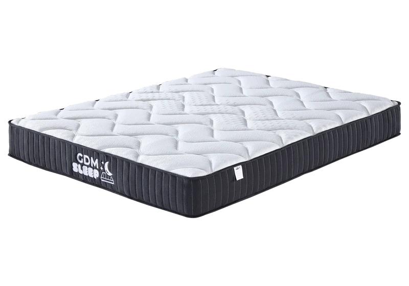 Ensemble lit coffre et matelas 2 places beige - Lore