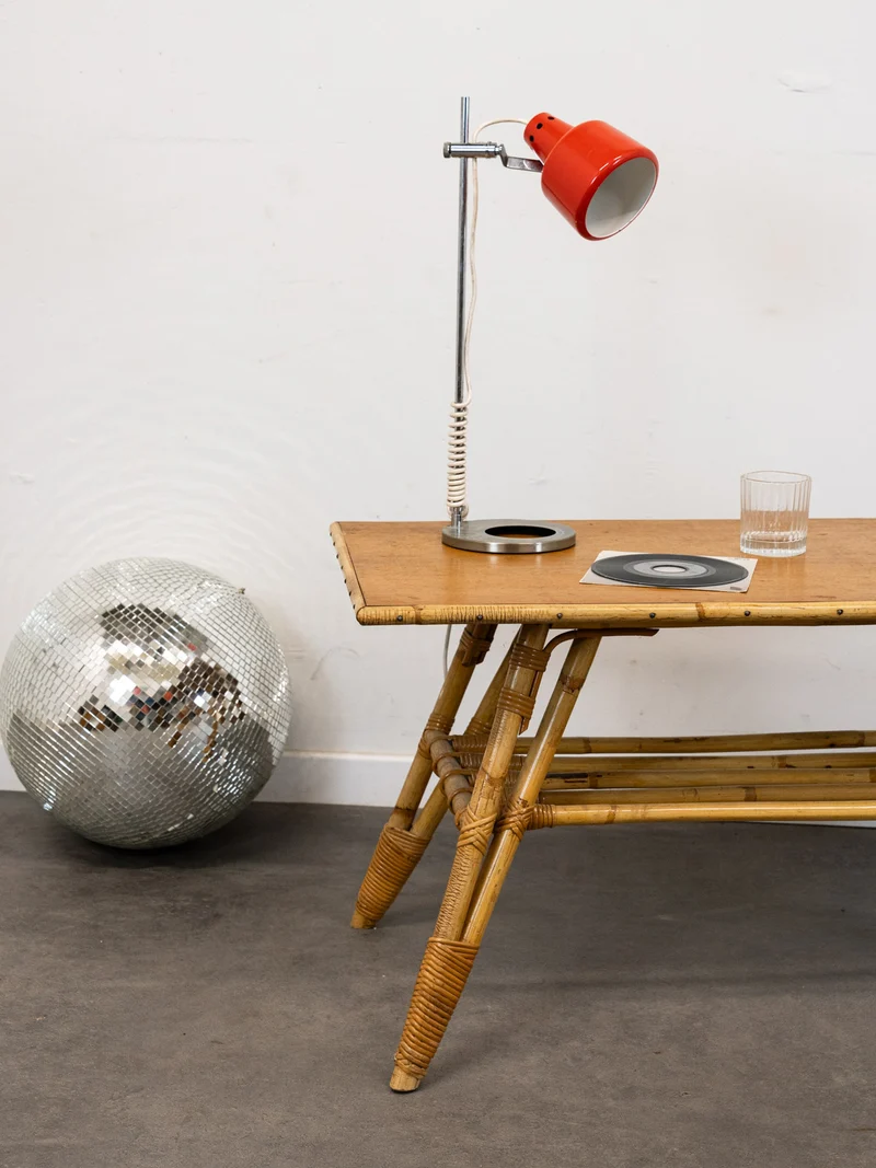Léonie, la table basse en bambou et rotin N°1037