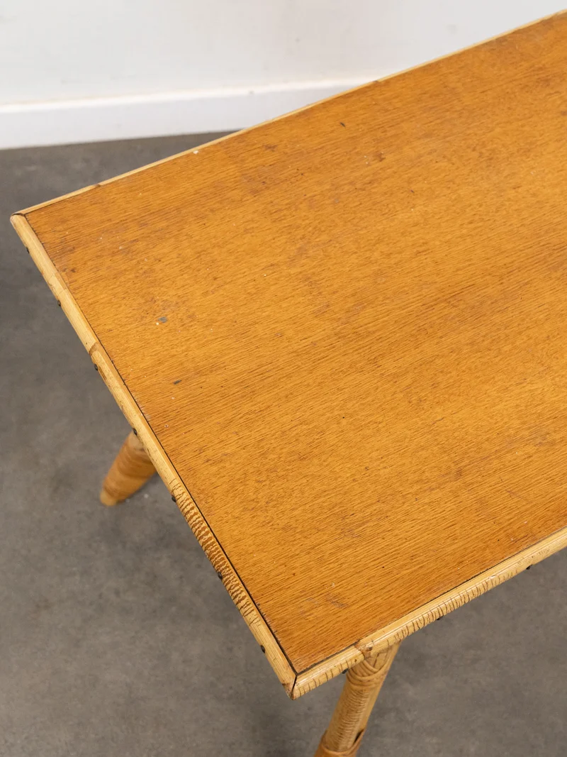 Léonie, la table basse en bambou et rotin N°1037