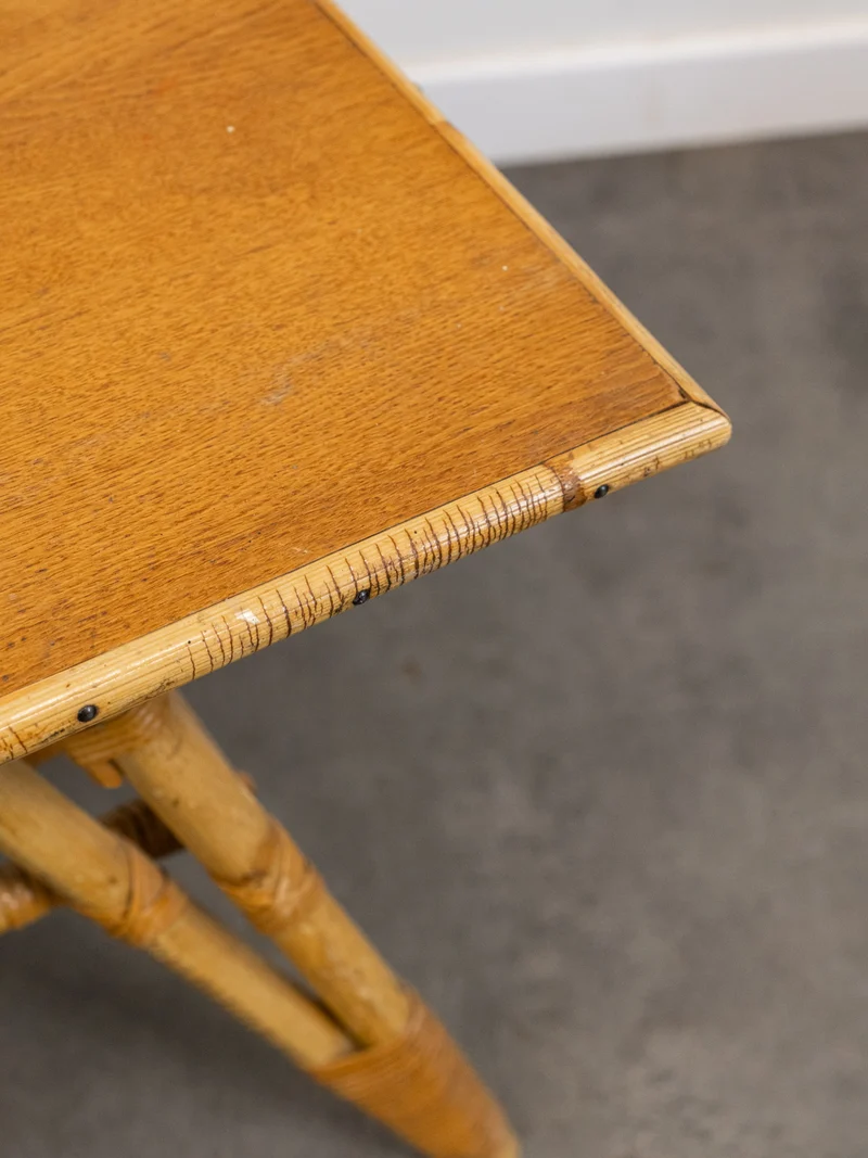 Léonie, la table basse en bambou et rotin N°1037