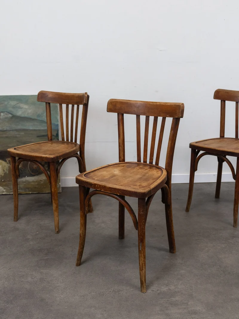 Claude, le lot de 4 chaises en bois Luterma N°1365