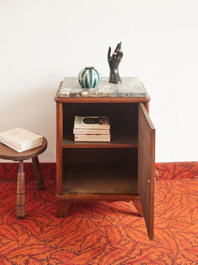 Odile, la table de chevet en bois N°1414