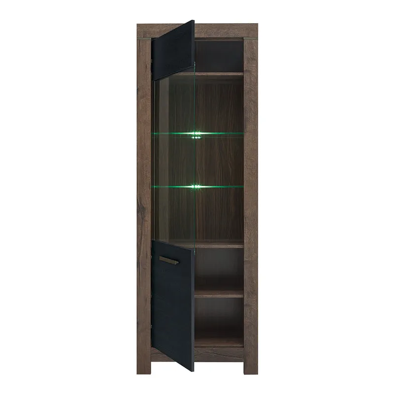 Vitrine 2 portes Adam Bois et Noir