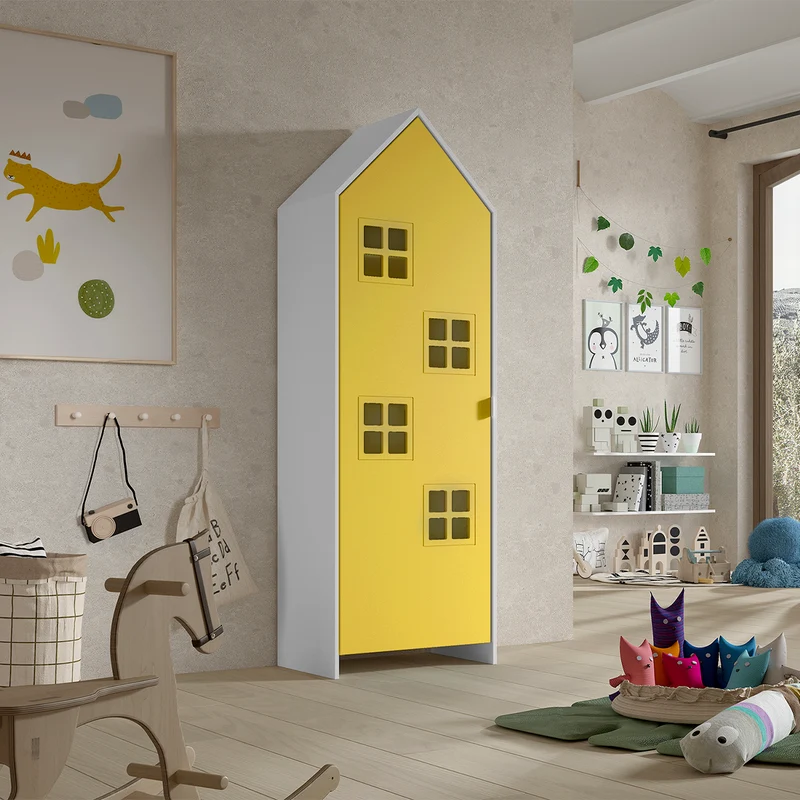 Armoire 1 porte Vipack Bruges Jaune