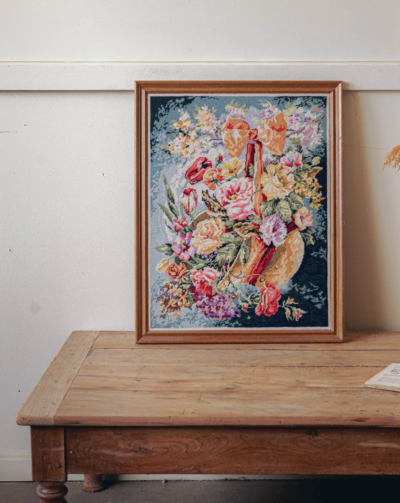 Nina, la toile en crochet au motif floral N°403