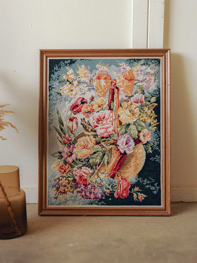 Nina, la toile en crochet au motif floral N°403