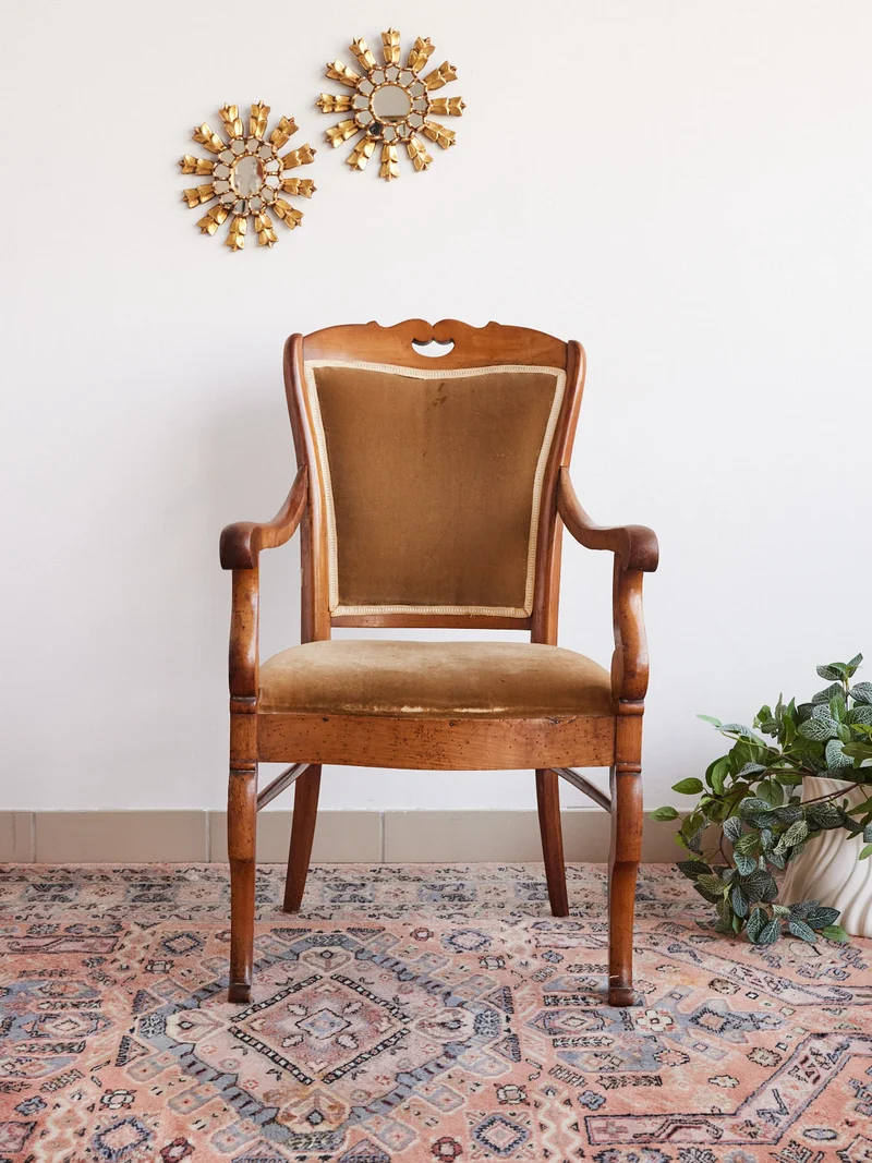 Ernest, le fauteuil cabriolet vert pistache N°1042
