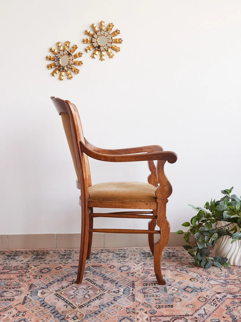 Ernest, le fauteuil cabriolet vert pistache N°1042