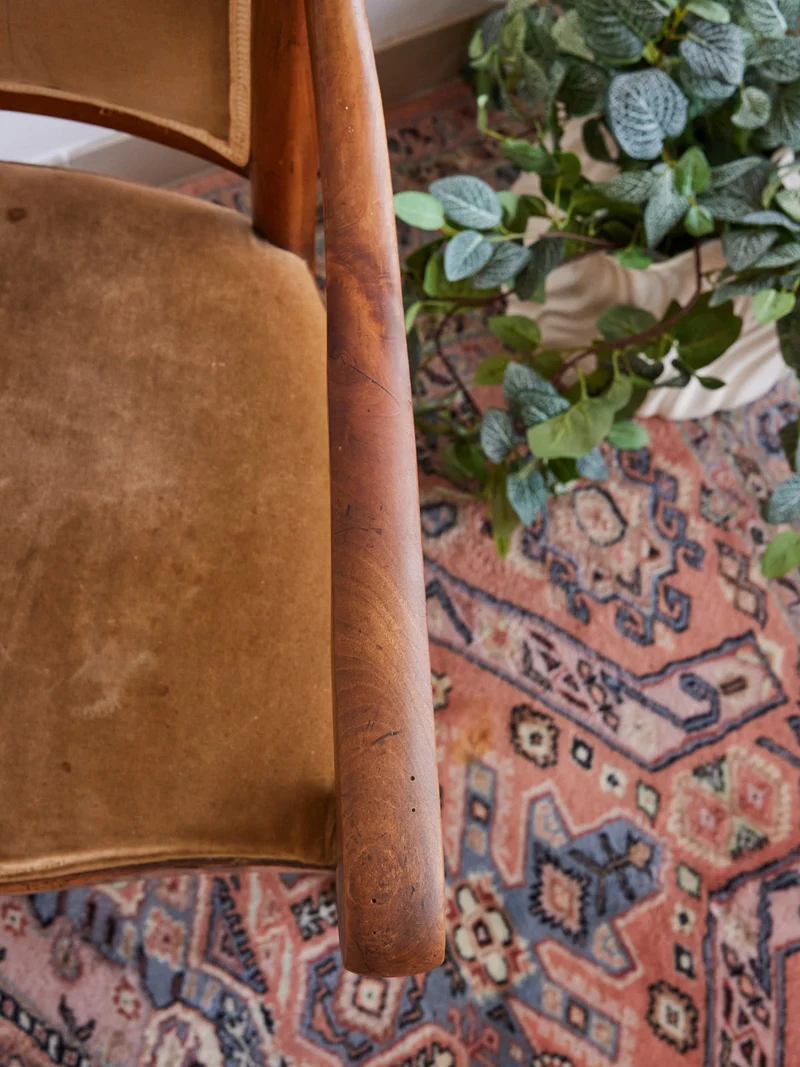 Ernest, le fauteuil cabriolet vert pistache N°1042