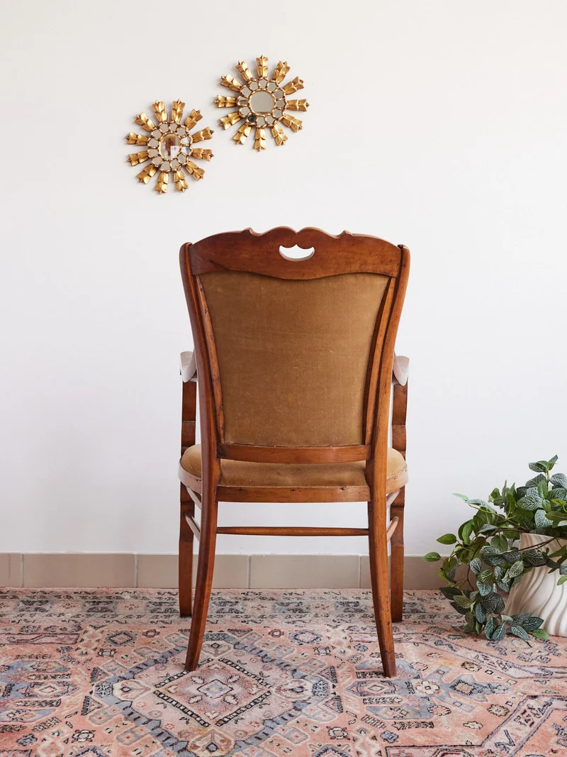 Ernest, le fauteuil cabriolet vert pistache N°1042