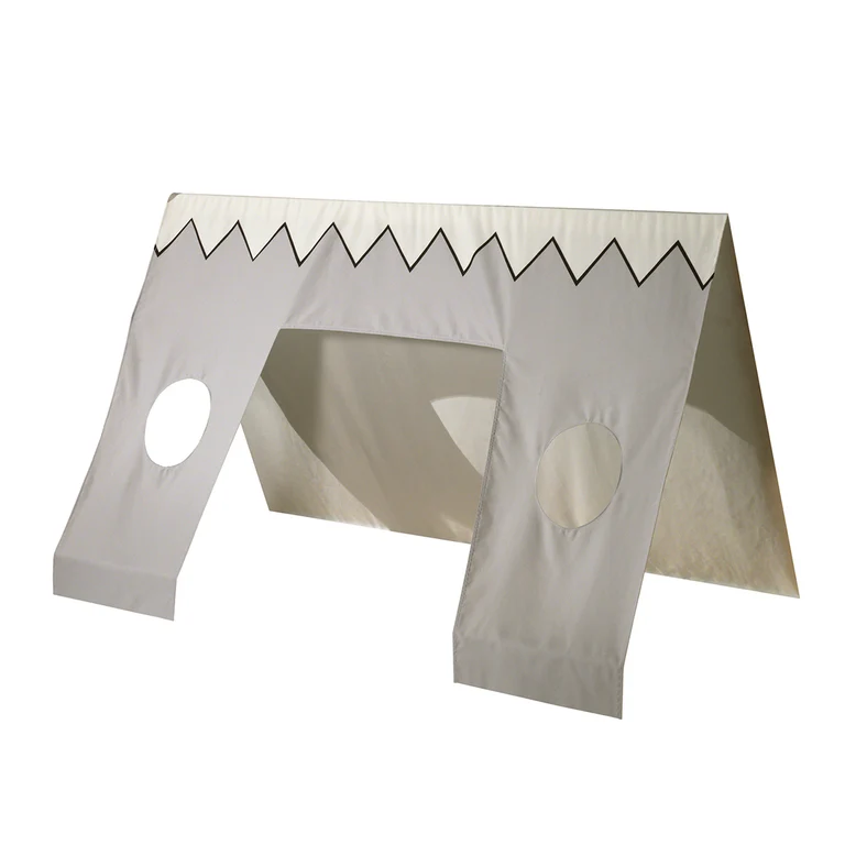 Lit tipi 90x200 sommier et housse inclus Vipack - Bois et blanc