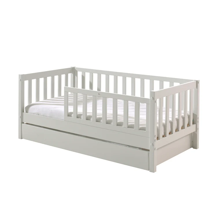 Lit 70x140 sommier et tiroir inclus Vipack Tod - Blanc
