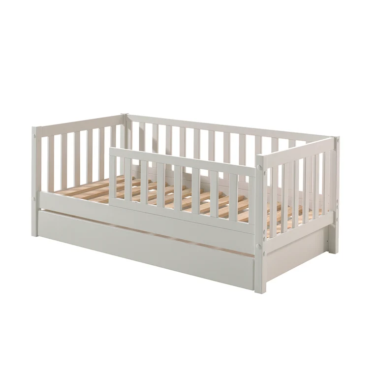 Lit 70x140 sommier et tiroir inclus Vipack Tod - Blanc