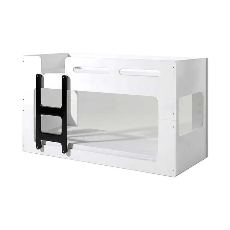 Lit Superposé 90x200 Sommier Inclus Vipack Luca - Blanc