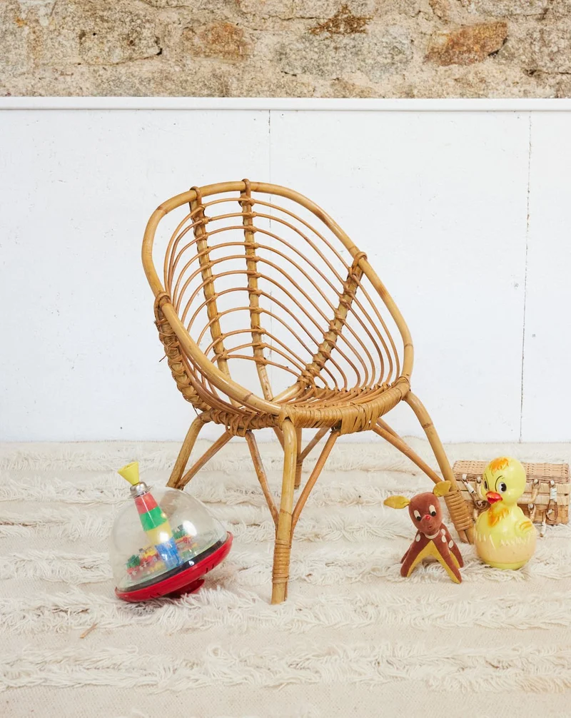Ernest, le fauteuil en rotin pour enfant N°1026