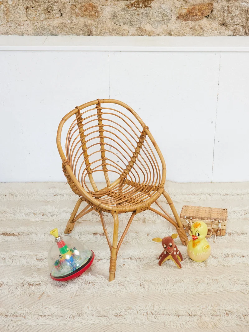 Ernest, le fauteuil en rotin pour enfant N°1026