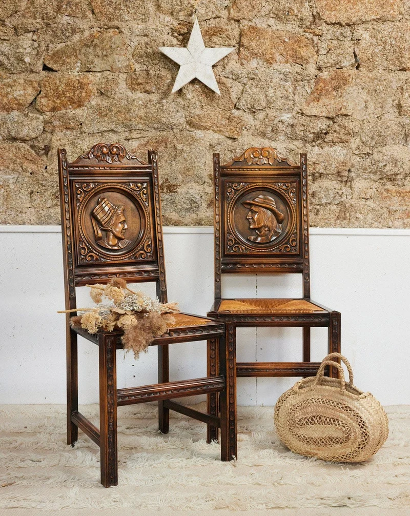 Claude, la paire de chaises bretonnes N°1343