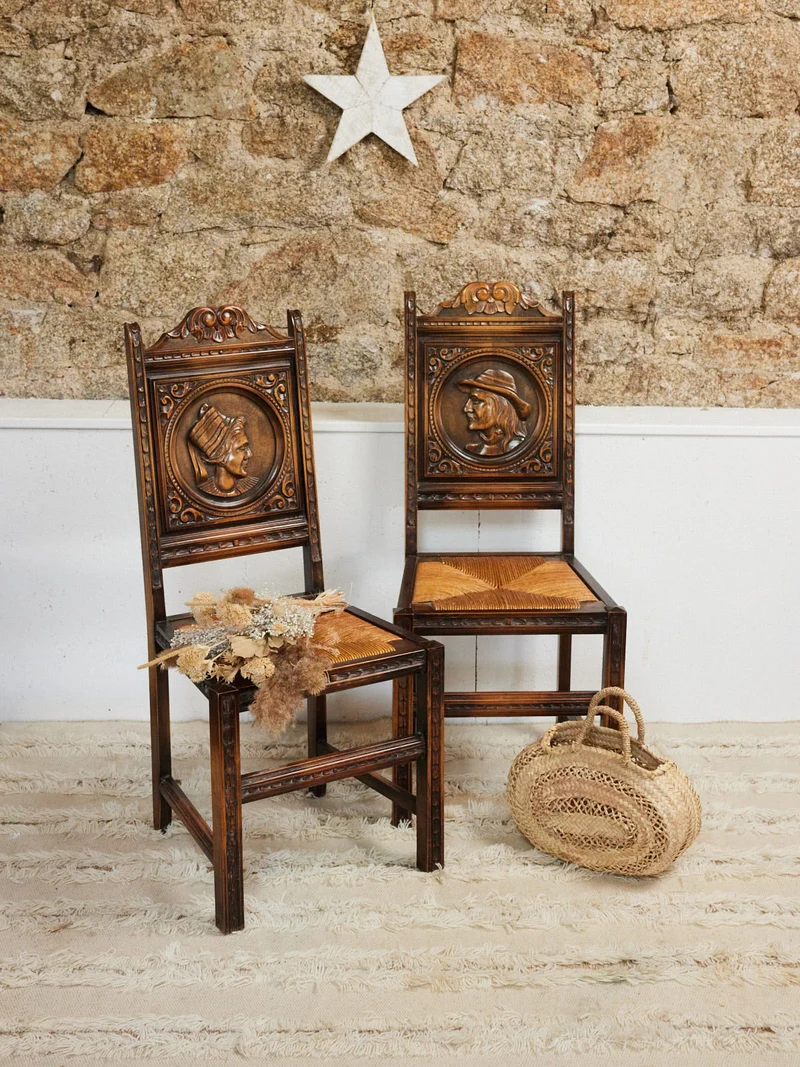 Claude, la paire de chaises bretonnes N°1343