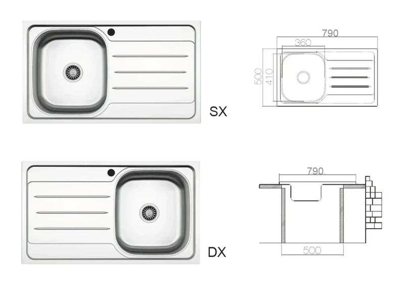 Cuisine Aménagée Gris Chêne STAR 270 - Électroménager Inclus