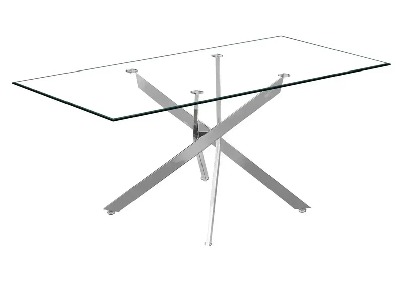 Table à manger et chaises verre trempé - Joy