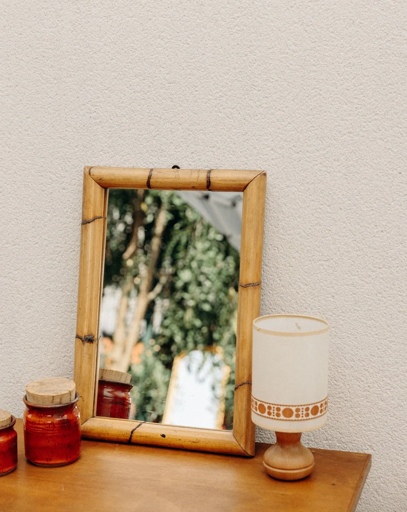 Georges, le miroir rectangulaire en bambou N°1274