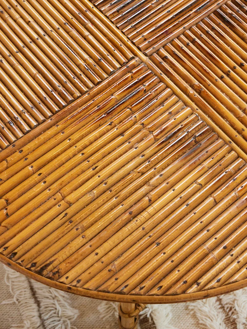 Léonie, la table basse en rotin N°1020