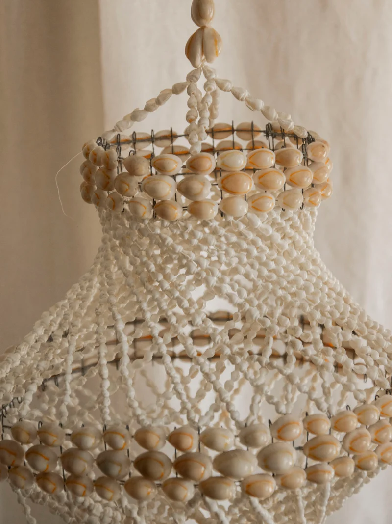 Sonia, la suspension en macramé coquillage N°281