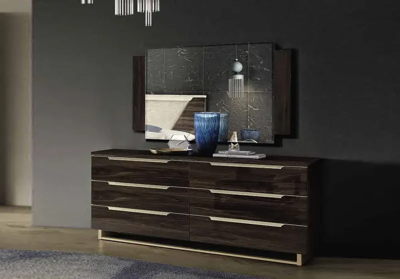 Chambre complète modern noyer LADY