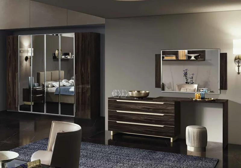 Chambre complète modern noyer LADY