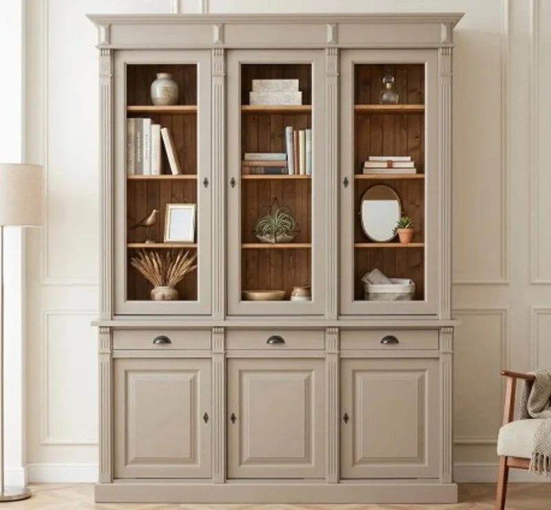 Casa Padrino Sideboard im Landhausstil mit 3 Türen, 183 x 51 x 240 cm