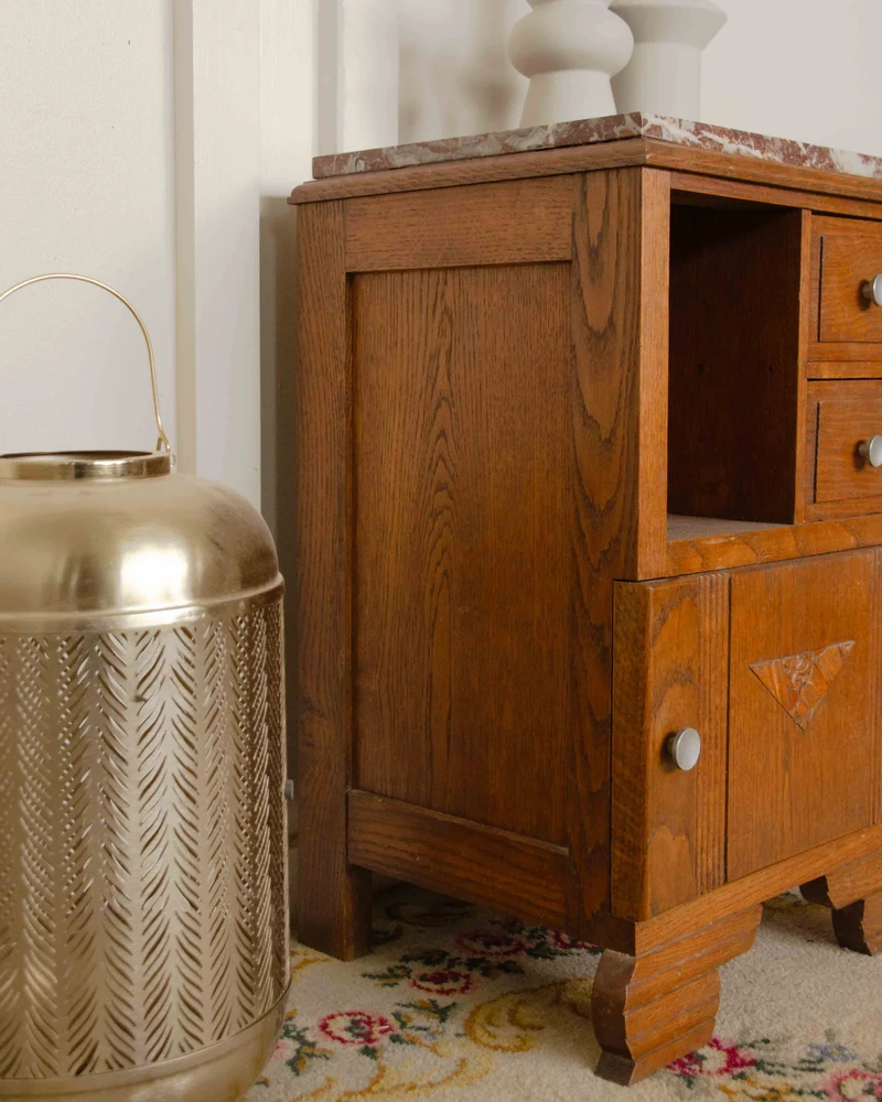 Odile, la table de chevet au plateau en marbre N°1383