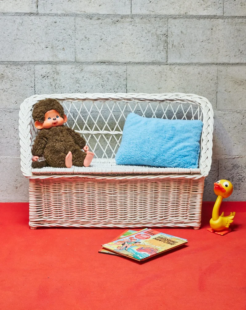 Antoine, le banc en osier blanc N°444