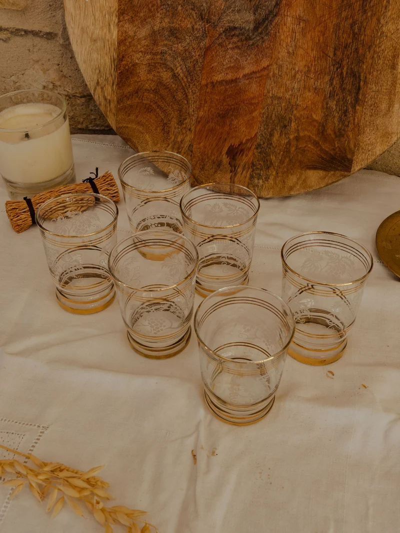Eugène, le lot de 6 verres en verre N°235