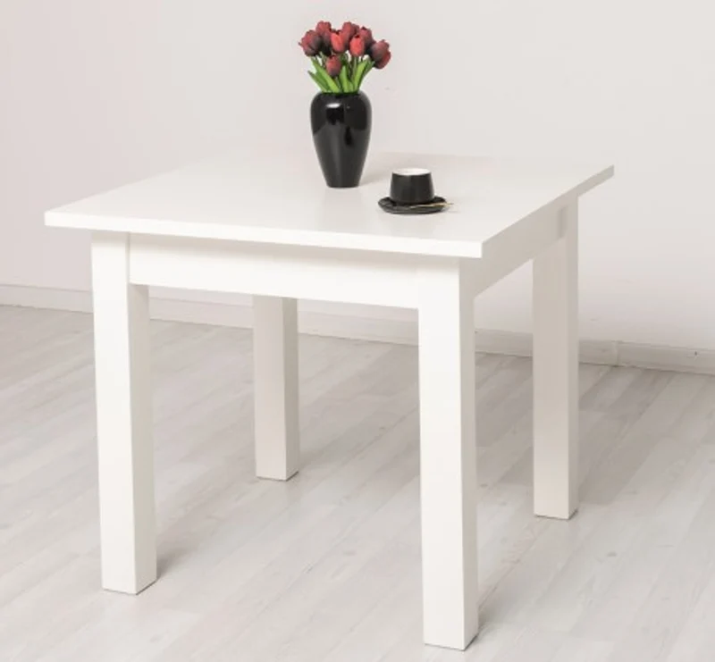 Casa Padrino Esstisch im Landhausstil Reinweiß, 90 x 90 x 78 cm