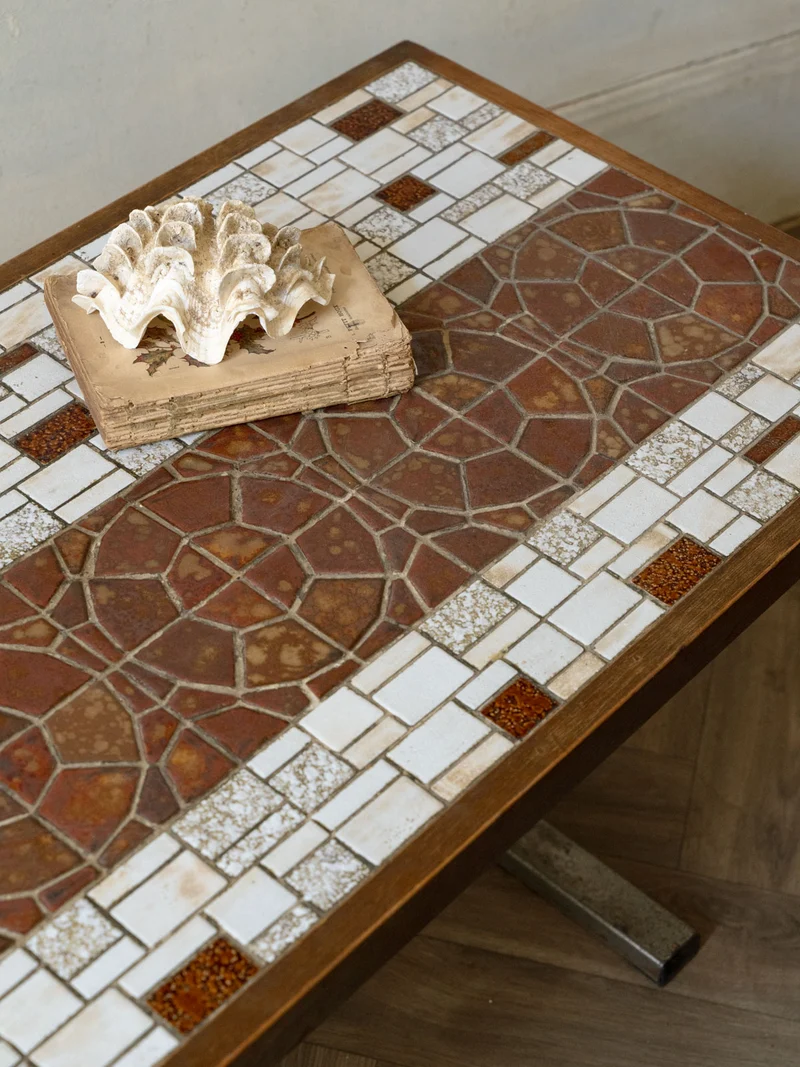 Donna, la table basse en céramique et bois N°1046
