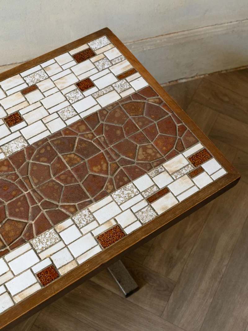 Donna, la table basse en céramique et bois N°1046