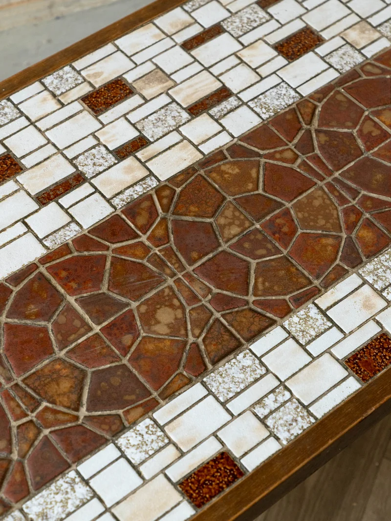Donna, la table basse en céramique et bois N°1046