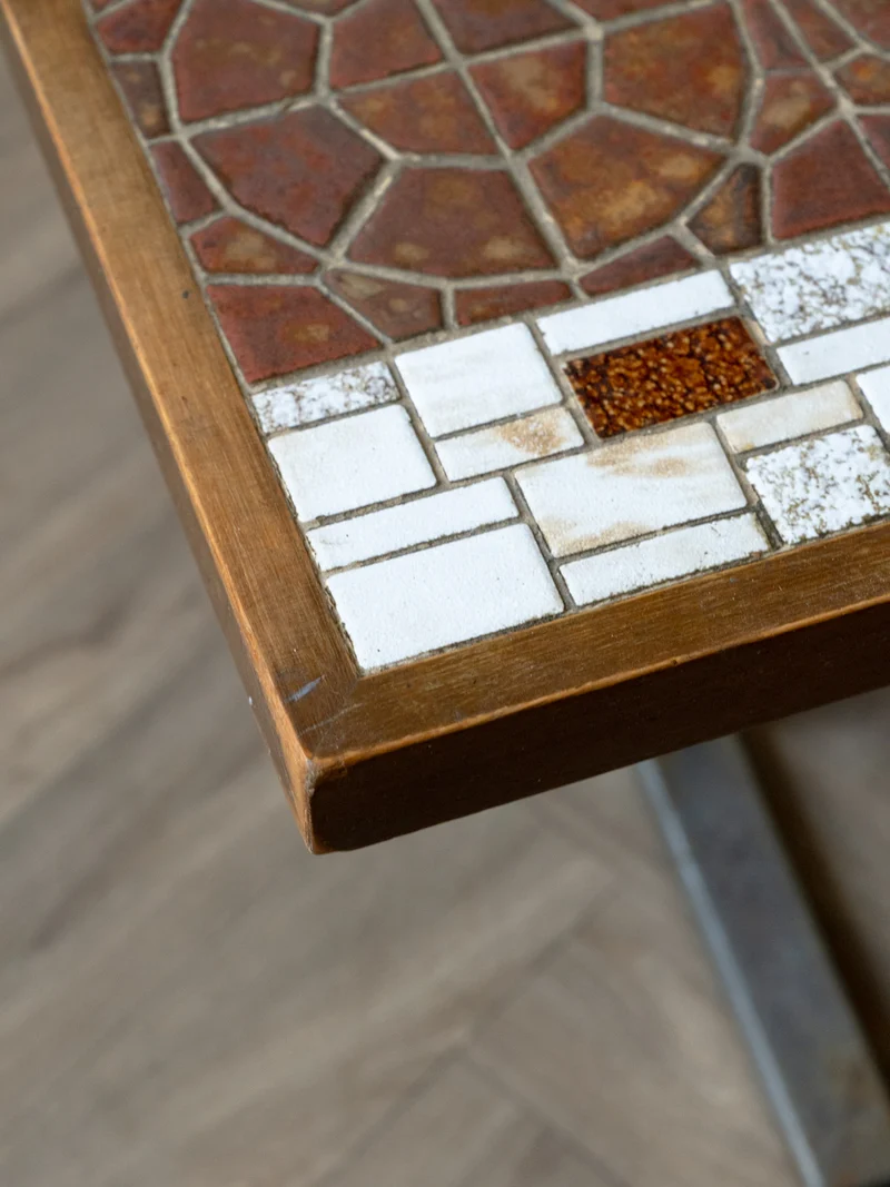 Donna, la table basse en céramique et bois N°1046