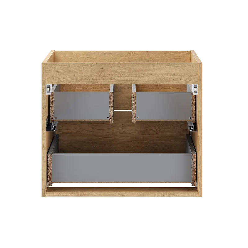 Ensemble meuble sous-vasque 120cm colonne et armoires miroir Edmé Bois