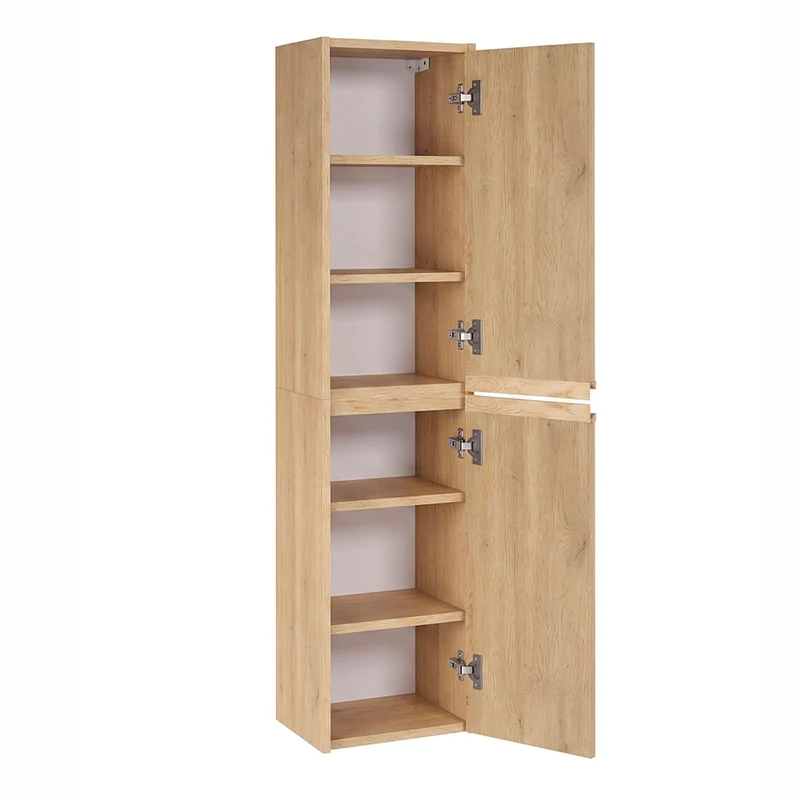 Ensemble meuble sous-vasque 120cm colonne et armoires miroir Edmé Bois