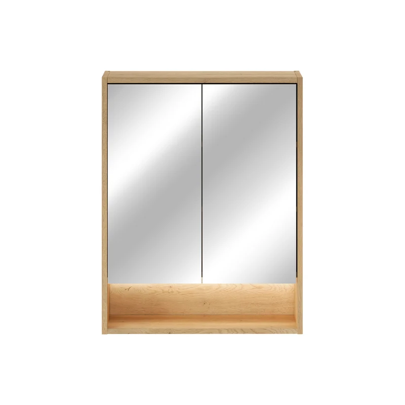 Ensemble meuble sous-vasque 120cm colonne et armoires miroir Edmé Bois