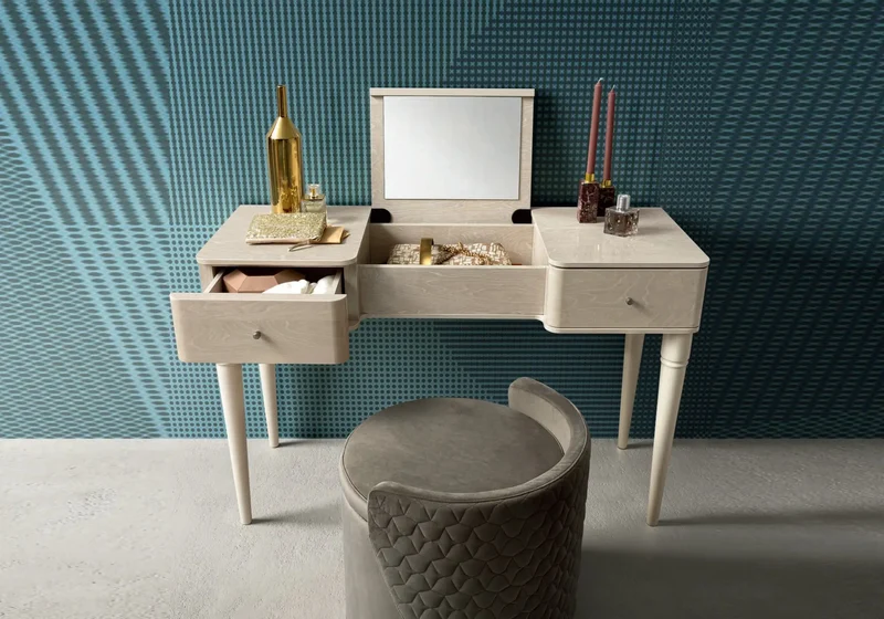 Chambre complète capitonné sable LOLY