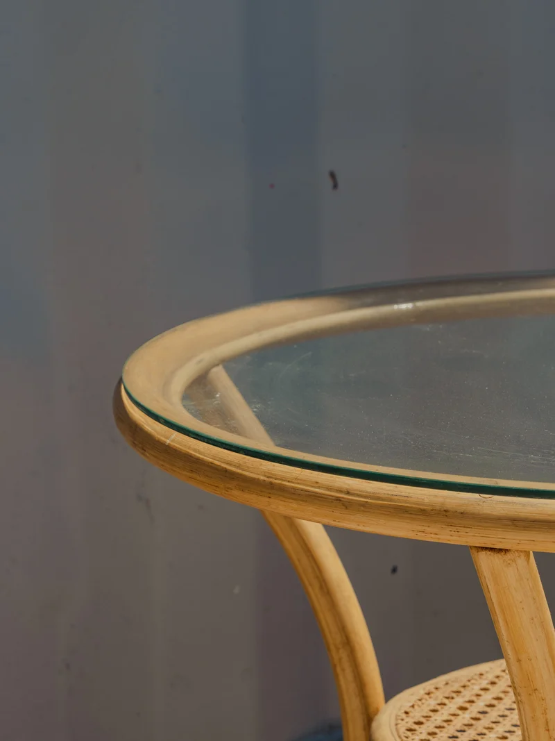 Francine, la table d'appoint en rotin et bambou N°1037