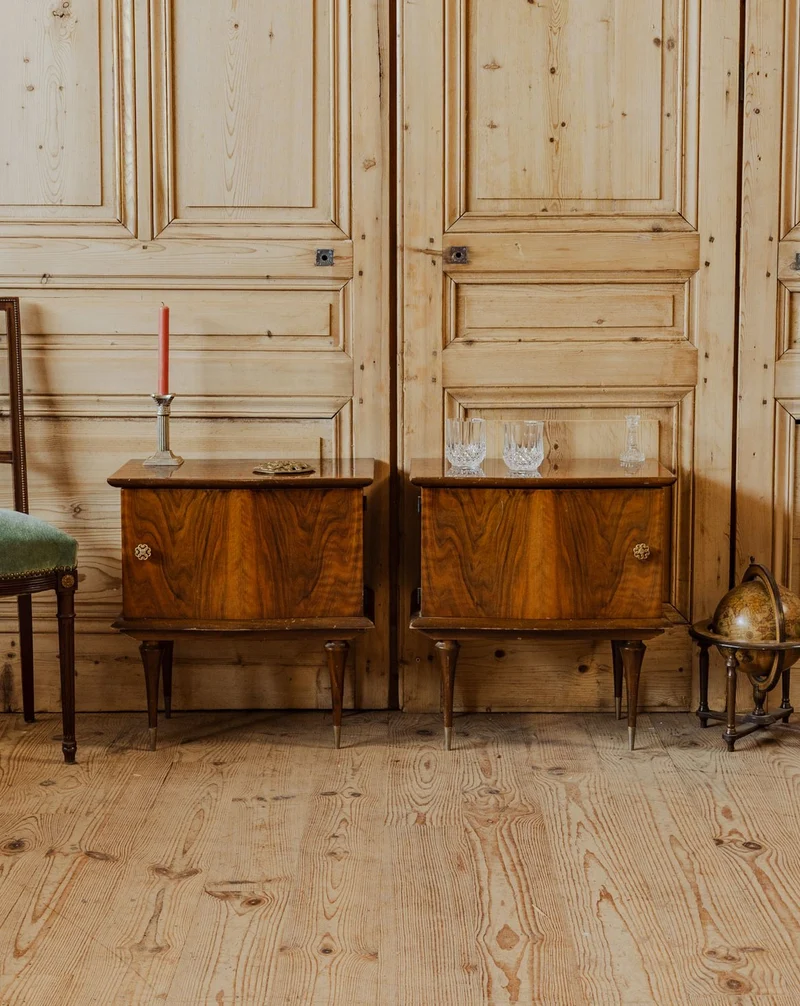 Odile, la paire de tables de chevet en bois N°1423