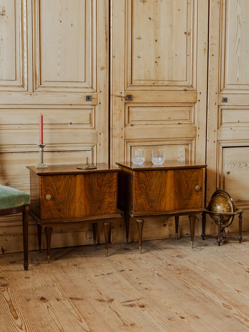 Odile, la paire de tables de chevet en bois N°1423