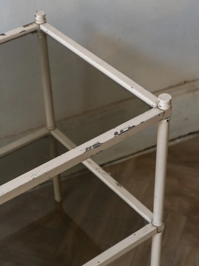 Hanna, la table d'appoint en verre et métal N°1386