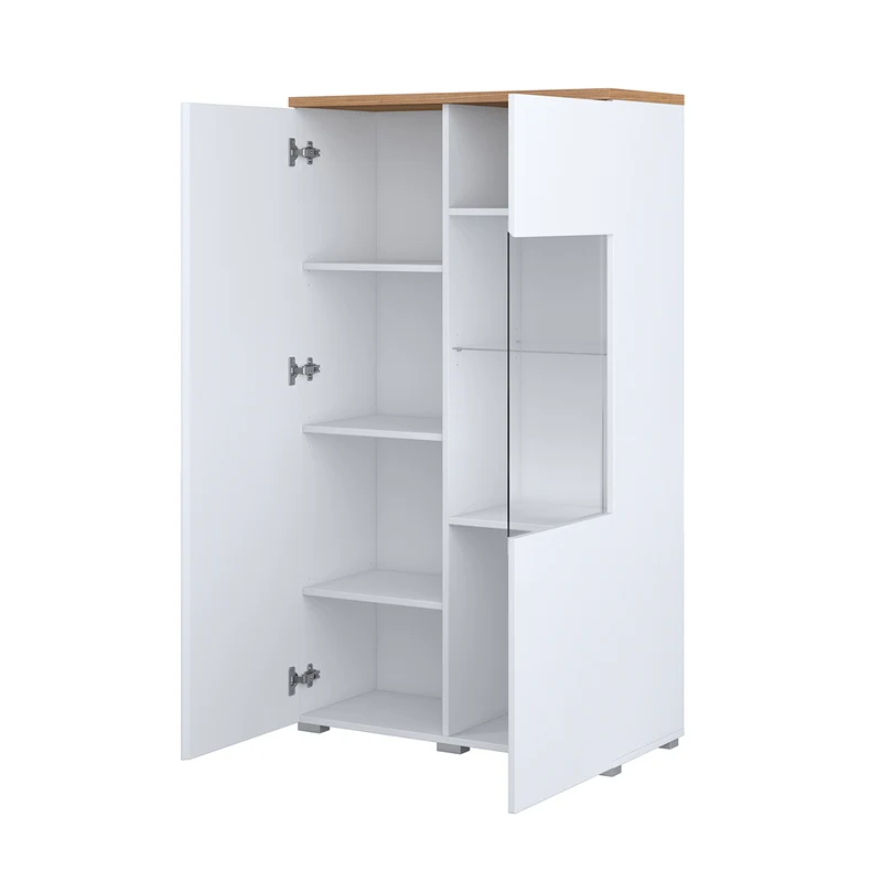 Vaisselier 2 portes Liko Blanc et Bois