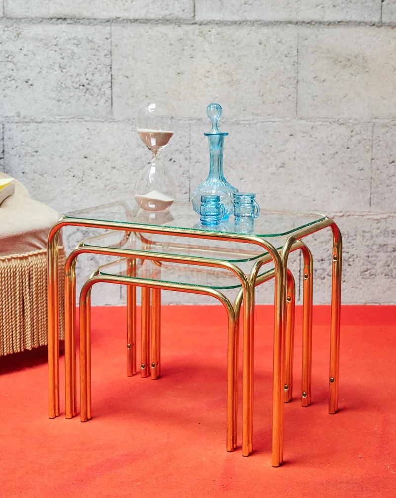 Barbara, les tables gigognes en laiton N°161