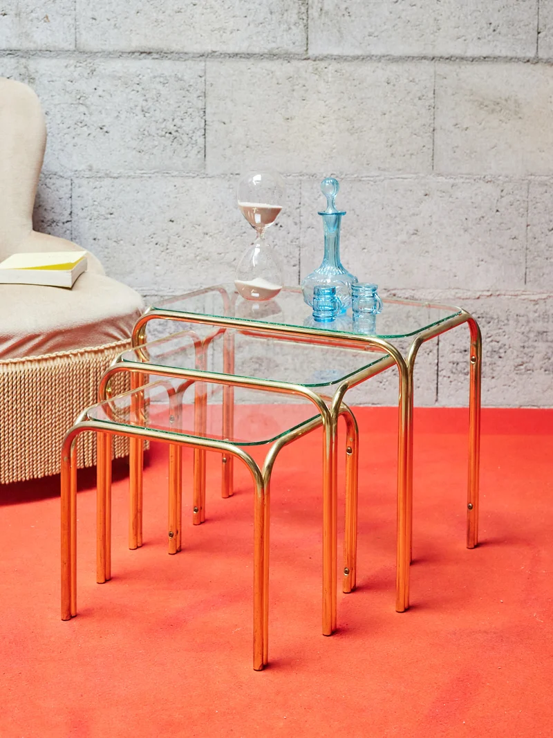 Barbara, les tables gigognes en laiton N°161